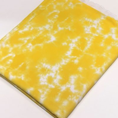 Cotton Knit (Ribbed) - Imported - Bright Yellow Tie-Dye