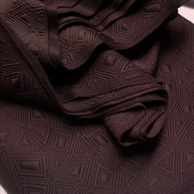DESTASH - Jaquard Scuba Knit (Soft Stretch) 1m50 x 1m50wide - Chocolate Brown