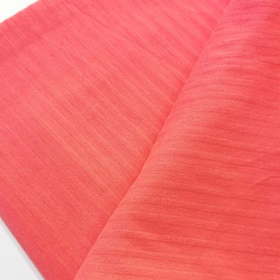 100% Cotton Knit - Coral - Mechanical Stripes