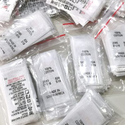 Labels - Satin (20per Pack) - 100% Cotton with Wash Instructions