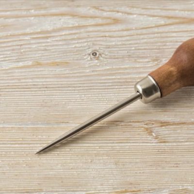 Awl - Wooden Handle Single (110mm) Punch Tool