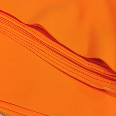 Ribbing / Cuffs - Smooth (4way Stretch Tubular) - Fluorescent Orange