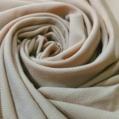 Jacquard Jersey Knit - Textured Stretch - Light Beige