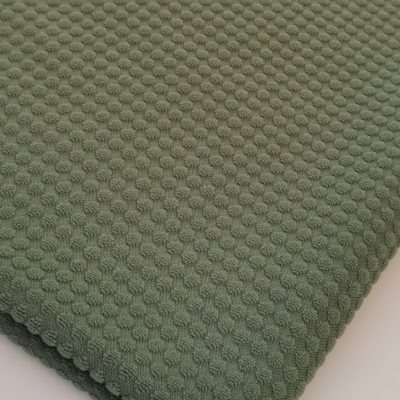 DESTASH - Precut Micro Fleece - Soft Stretch Dimple Fleece - Olive