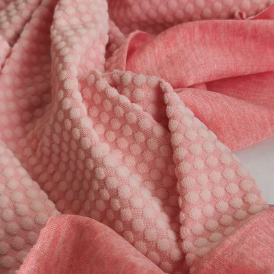 Microfleece (Dimple Soft Stretch) - Peach Melange