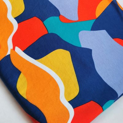 DESTASH - Cotton Knit (60cm x 1m70wide) - Imported Colorful Camo Print