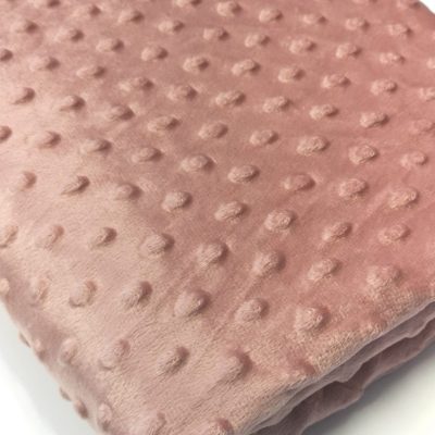 Minky Dots - Dusty Salmon