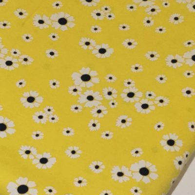 Cotton Knit - Daisy's on Bright Yellow