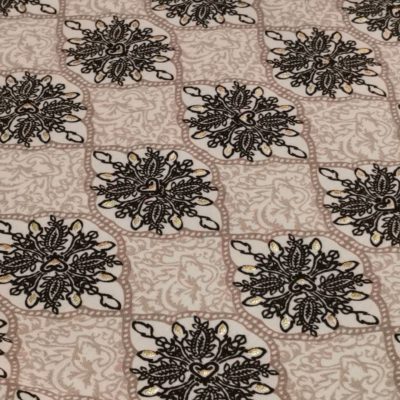 DESTASH - Thick Ponti Roma Knit - Earthtone Patterns with Hearts