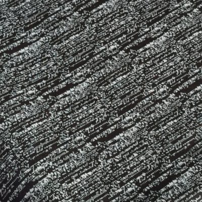 DESTASH - Ponti Knitted Fabric - Black & White Hessian Look
