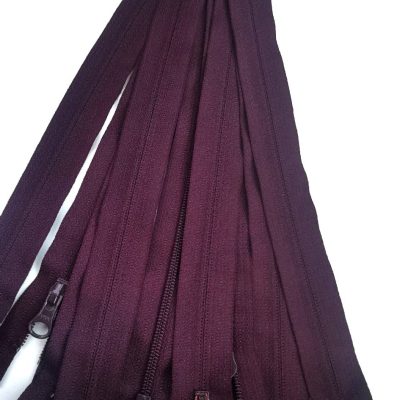 Zips (YKK) - 24cm Burgundy Closed End Zips