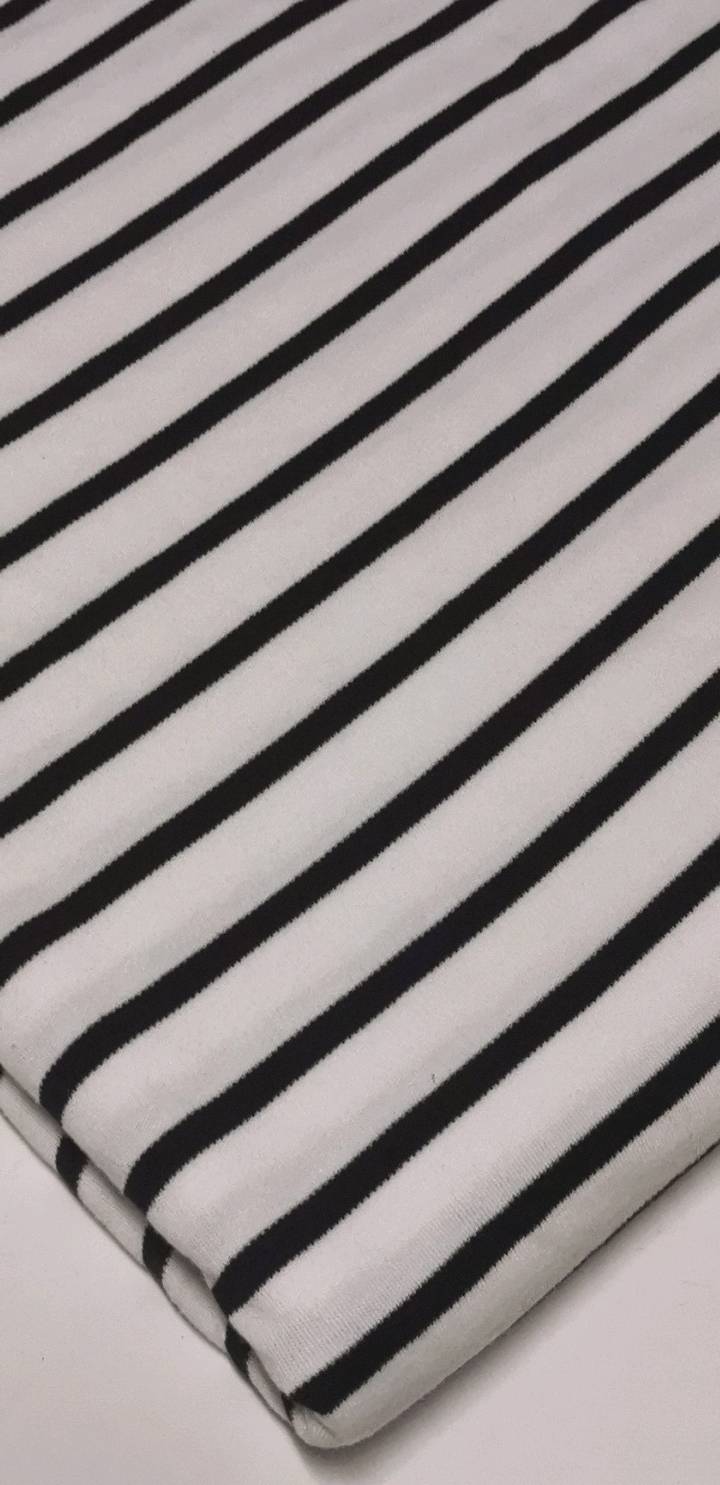 Black and white online jersey knit fabric