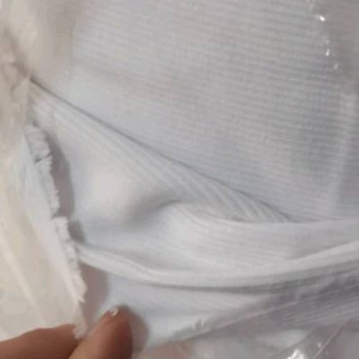 Ribbing / Cuffs 1x1 Cotton - White