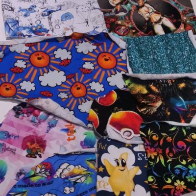 BD01 Bum Circle Scraps (10 pcs Set # 5) Custom Imported Cotton Lycra Offcuts