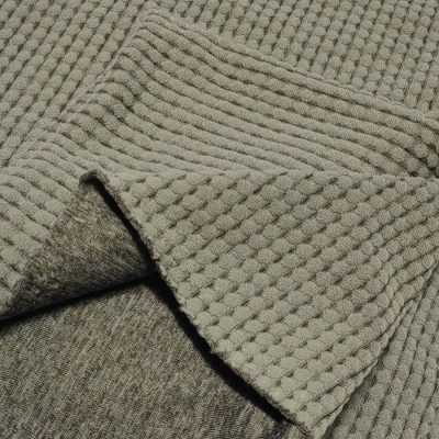 DESTASH - 1 Piece Microfleece Dimple Stretch (1m x 1m90wide) - Grey