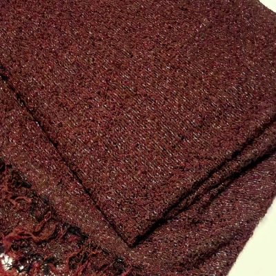 DESTASH - Jersey Knitted Fabric (3meters x 1m70wide) - Burgundy Glitter