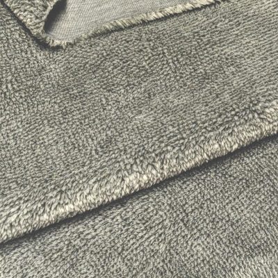 DESTASH - Bonded Thick Soft Sherpa Fleece (80cm x 1m60wide) - Silver / Grey