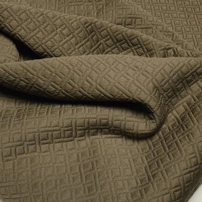 DESTASH - Thick Scuba Jaquard Knit Embossed Mocha