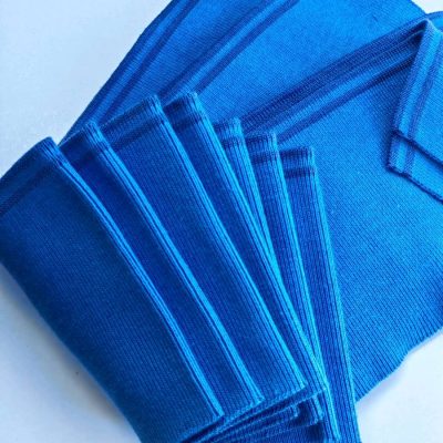 Collars / Cuffs / Ribbing - (90mm x 450mm) - Blue with Stripes