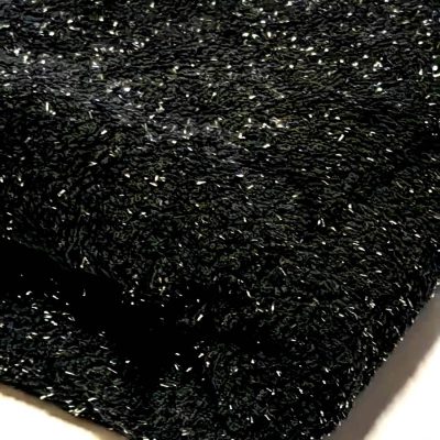 DESTASH - Jersey Fleece Silver Sparkle (95cm x 1m70wide)