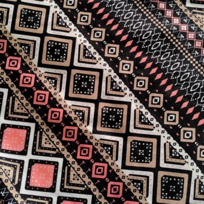 DESTASH - Ponti Roma Knit (4m80 x 1m60wide) - Colourful Tribal Pattern