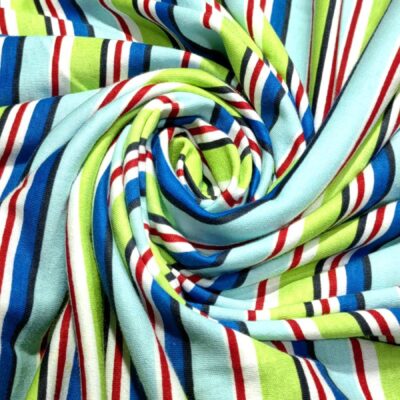 Cotton Knit (Interlock) - Technicolor Dream Stripes