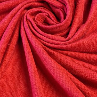 French Terry (100% Cotton) - Unbrushed Fleece - Bright Red