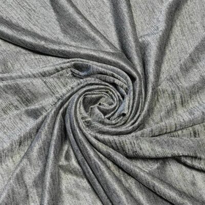 Jersey Knit - Metallic Silver / Grey (2Way Stretch)