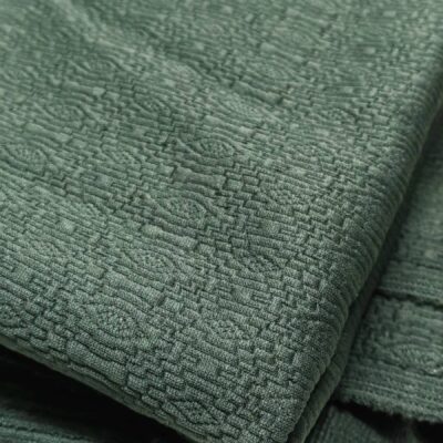 DESTASH - Thick Scuba Jaquard Knit Embossed Design - Oliver Green