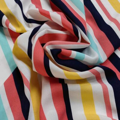 DESTASH - Viscose Cotton Precuts (1meter x 1meter) - Colorful Stripes