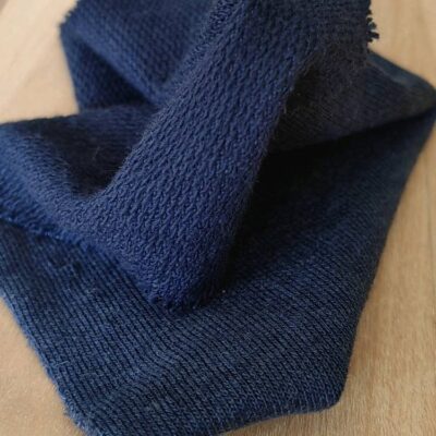 French Terry - (100% Cotton Unbrushed Fleece) - Denim Blue