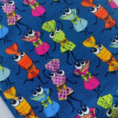 DESTASH - Custom Imported Cotton Lycra 220gms (1m x 1m50wide) - Illustrated Cartoon Sweets