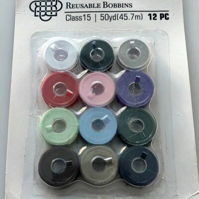 Bobbins - Reusable Mixed Colours Thread 12pc