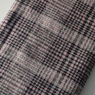 DESTASH - Jersey Knit (95cm x 1m45) - Pink Tartan