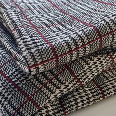 DESTASH - Jaquard Knit (2meters x 1m60wide) Tartan Checks