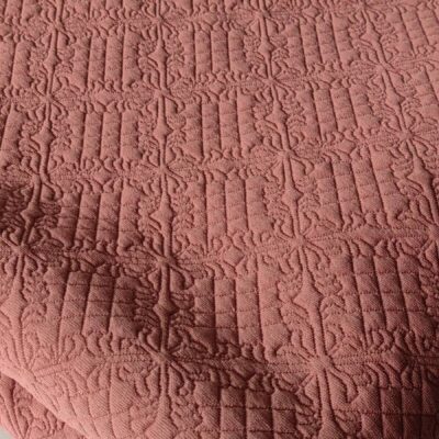 DESTASH - Embossed Scuba Jaquard Knit (1m x 1m60wide) - Salmon Pink