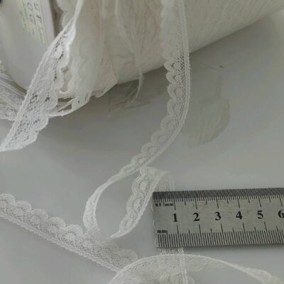 Lace Trimming (10mm) - Delicate White - Half Moon