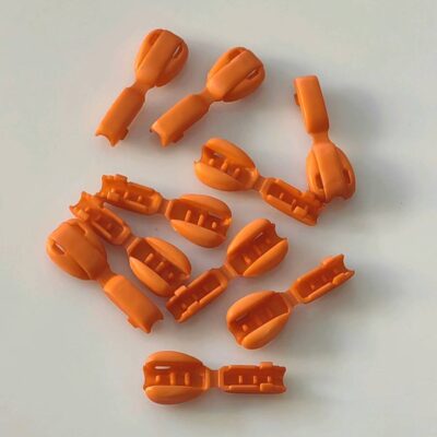 Zipper Pull Clip Covers (5 pack) - Orange