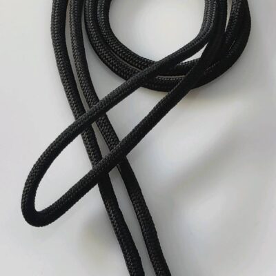 Drawstring Cords - (Hoodies) Toggle Cord Tubular with Ends. (Approx 1m60 long) - Black