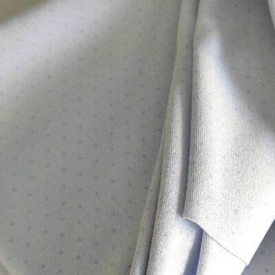 **SALE** Cotton Knit (Interlock) - Light Blue with Darker Blue Dots