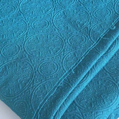 DESTASH - Teal Jacquard Knit - Textured Circle Designs