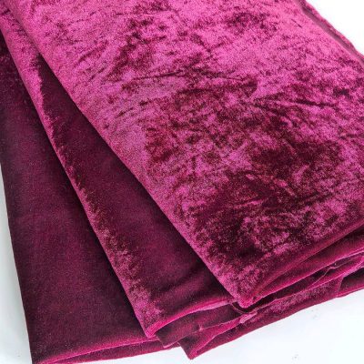 DESTASH - Velvet Precuts (90cm x 1m50wide) Cherry Red