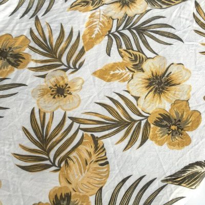 DESTASH - Cotton Viscose Lycra (1m30 x 1m70wide) - Yellow Floral Print