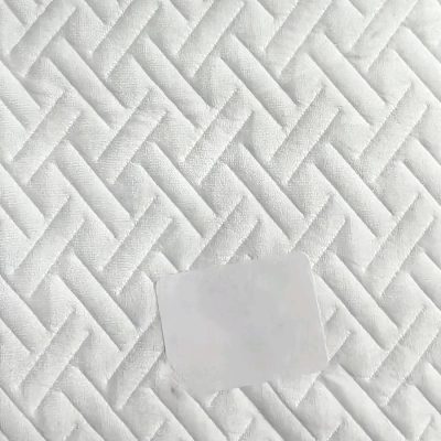 DESTASH - White Embossed Jacquard Knit