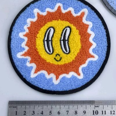 Iron On Patch - Large Circle Sunny
