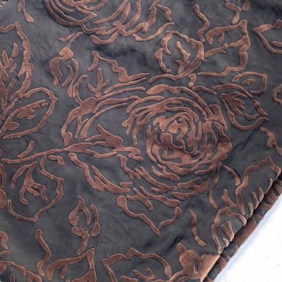 Embossed Chiffon - Velour Floral Embossed