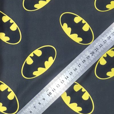 Panels (50cm x 50cm) Imported Printed Batman Swim Lycra - Black